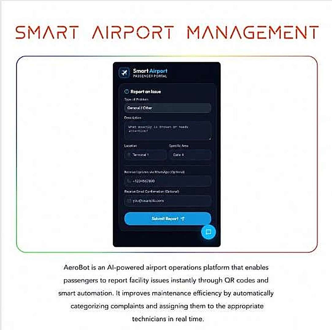 Smart Airport Management — AeroBot passenger issue reporting