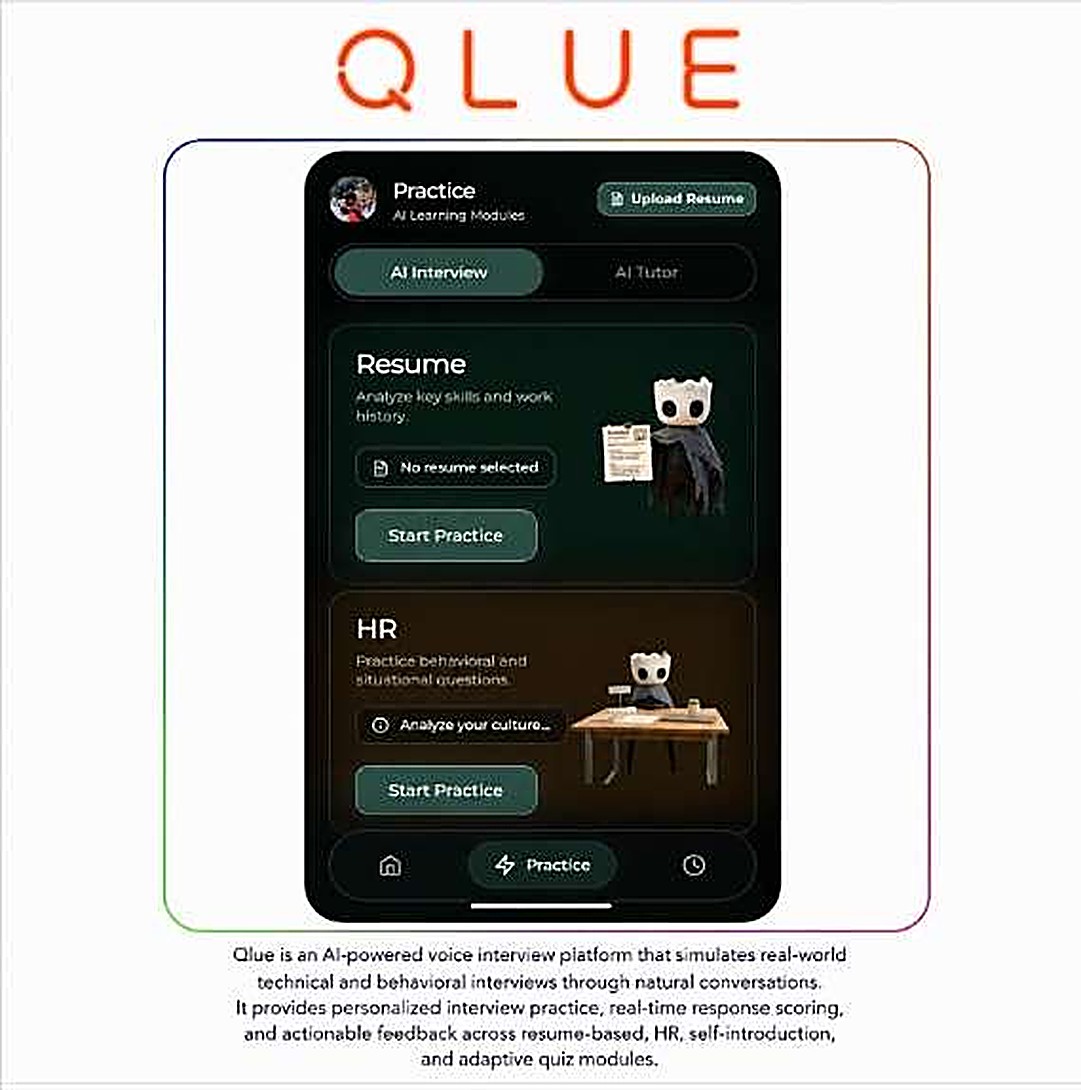 Qlue — AI-powered voice interview platform